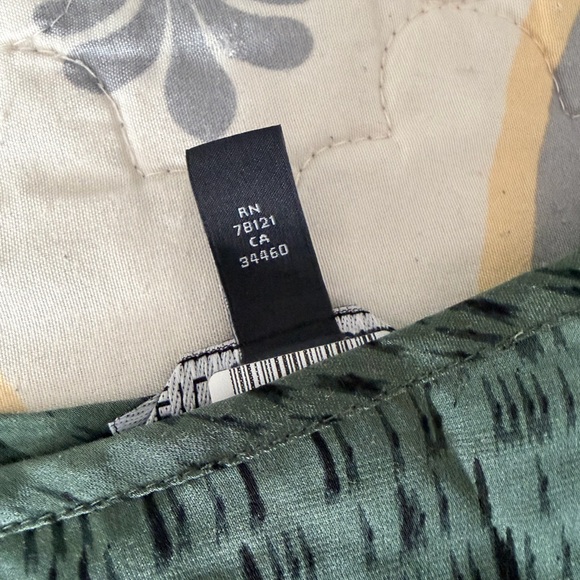 Eileen Fisher Nori Dash-Print Silk Organic Cotton Slip Dress, Green, Large - Picture 12 of 12